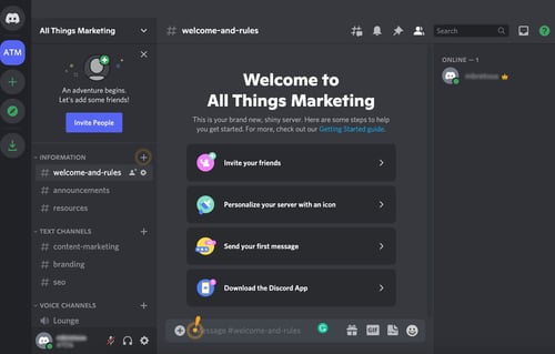 nova plataforma de mídia social: discord