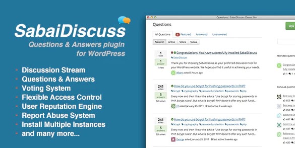 forum wordpress plugin: Sabai Discuss