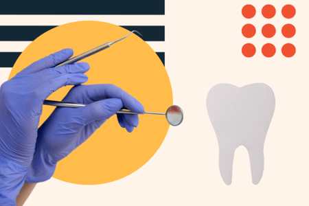 dental website featuring dental tools