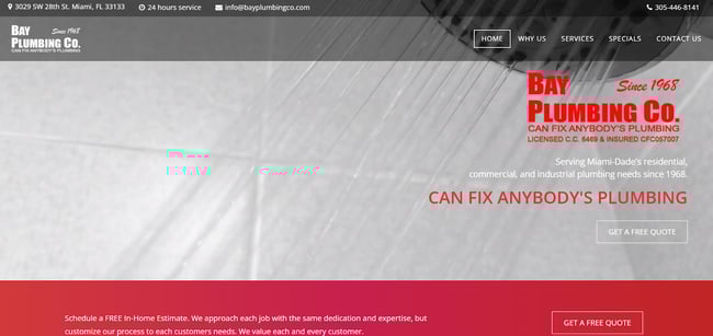 bay plumbing co website
