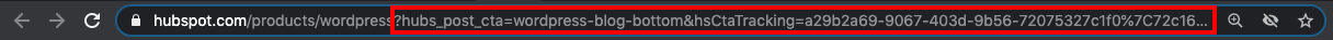 Query string annotated in URL