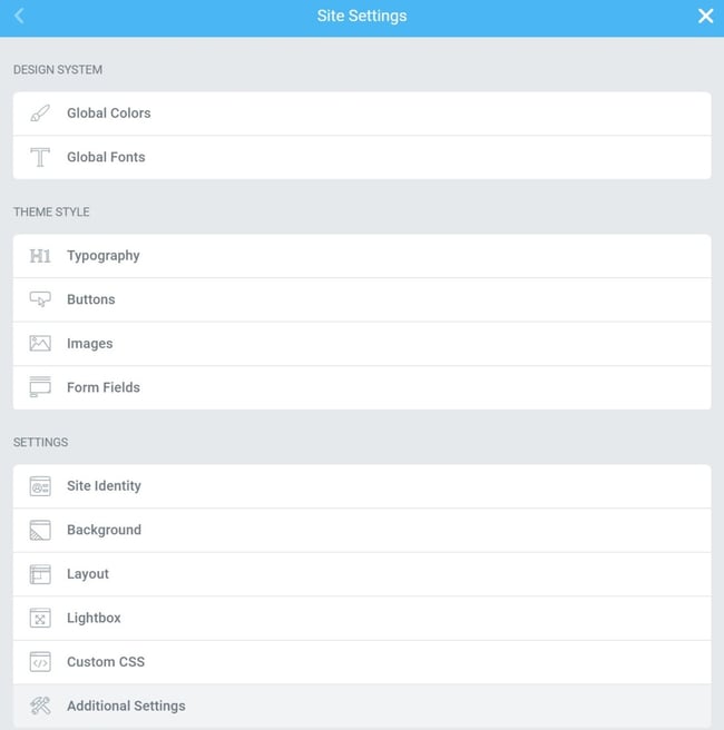 elementor Design Options