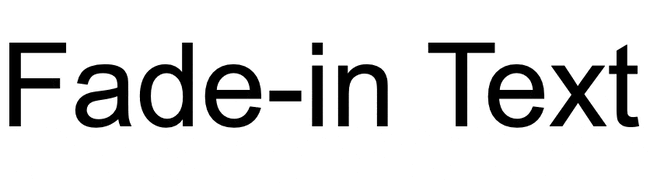 fade-in text transition using css