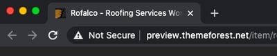 Not secure warning in Google Chrome marks HTTP site without SSL certificate