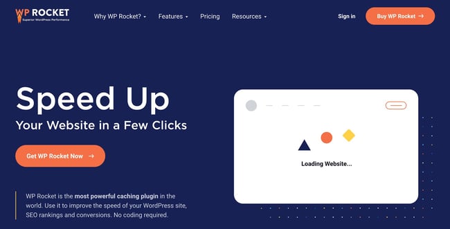homepage for the wordpress browser caching plugin wprocket