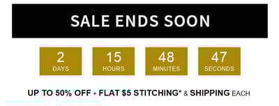 Countdown timer interactive email example
