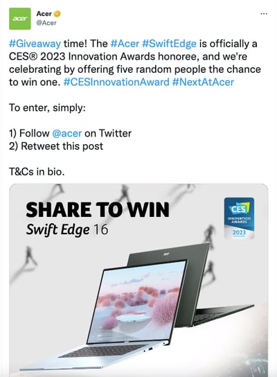 marketing without a budget: giveaway example

