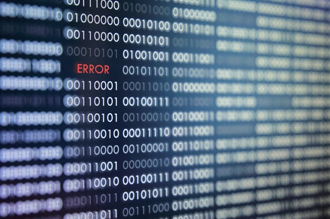 Photo of binary numbers representing object code