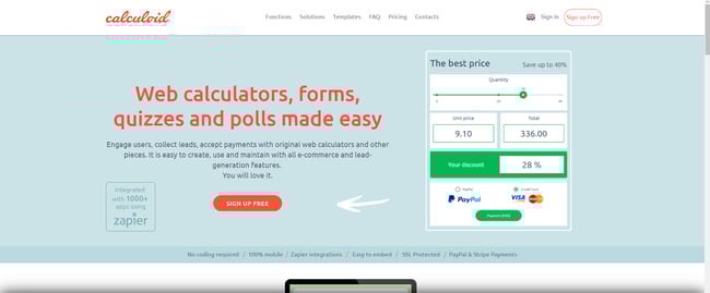 Best Interactive Content Tools: Calculoid