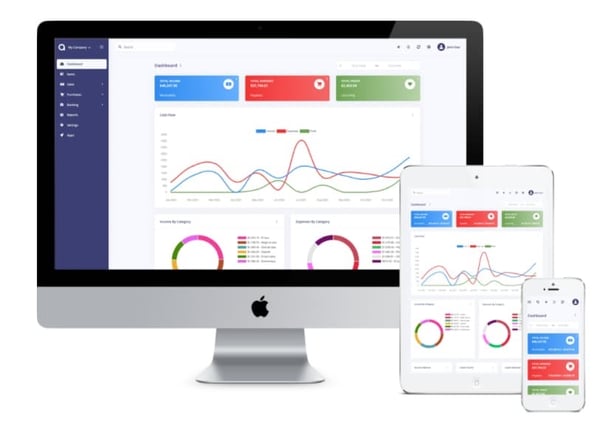 Akaunting accounting software dashboard