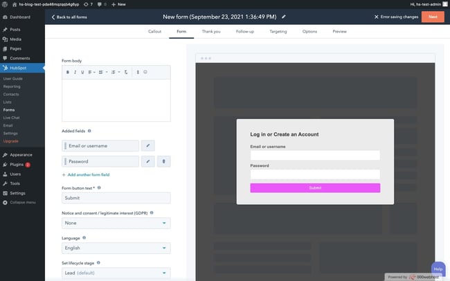 WordPress login popup: customize login popup form fields