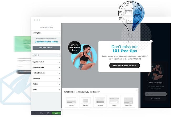 screenshots of the affilaite marketing wordpress plugin thrive leads