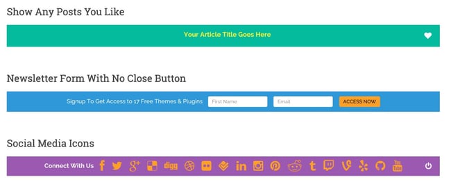 a demo of the affilaite marketing wordpress plugin wp notification bar pro