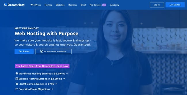 GoDaddy alternatives: DreamHost