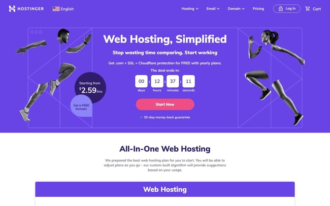 GoDaddy alternatives: Hostinger
