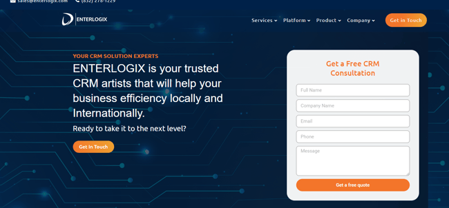 Weebly website example, ENTERLOGIX