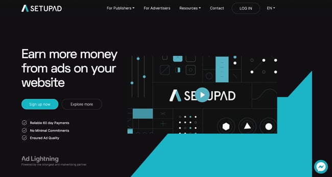 setupad google adsense alternative