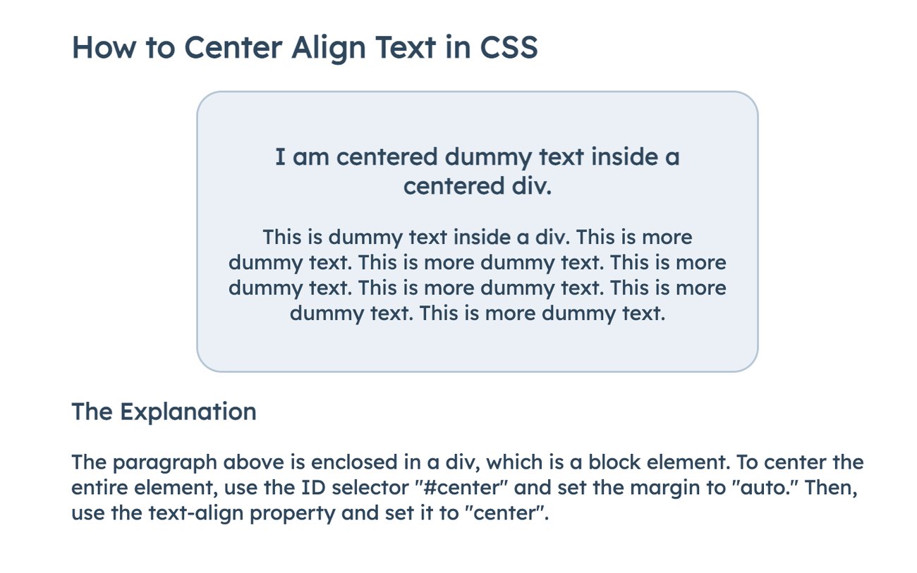 How to Center Text & Headings in CSS Using the Text-Align Property
