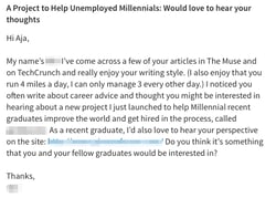 LinkedIn InMail example for press outreach