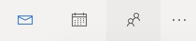 Outlook People icon used to manage contacts