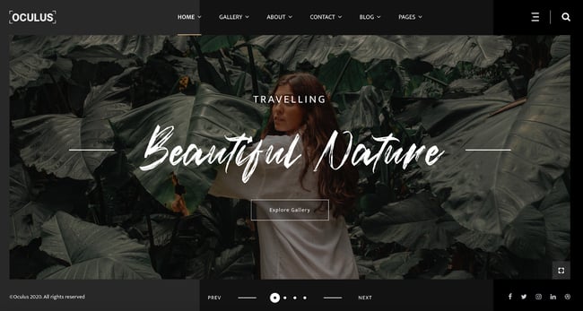 photography website templates, Oculus