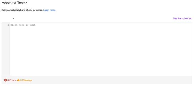 the robots.txt review tool in google search console