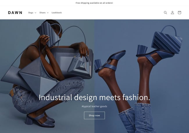 Shopify website themes, dawn
