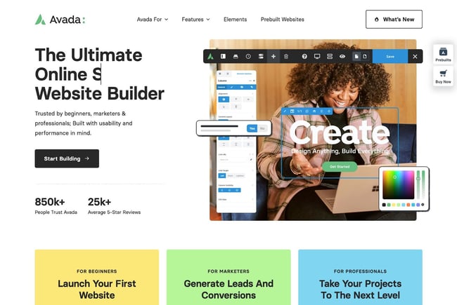 website color themes, avada