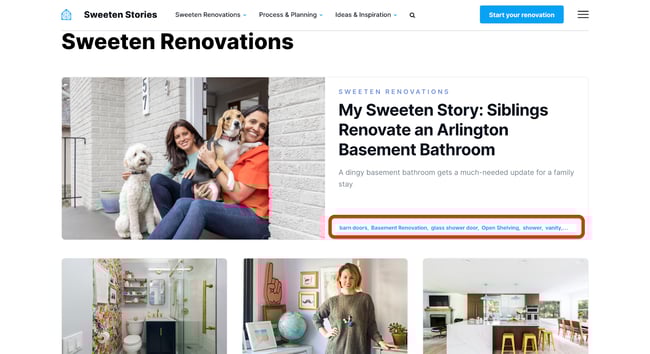 best tags for wordpress, bathroom renovation tag example