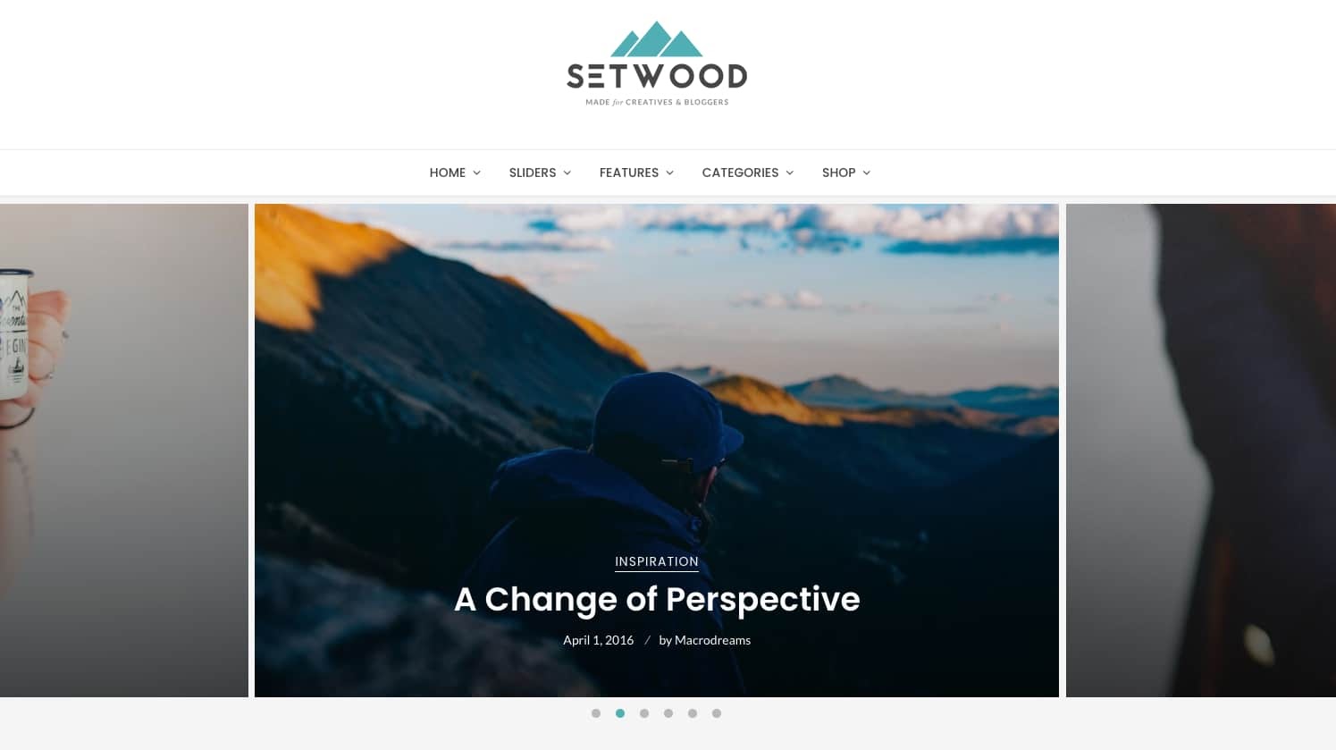 a demo of the WordPress tech blog theme Setwood