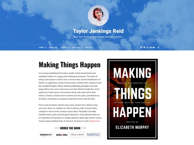WordPress themes for authors