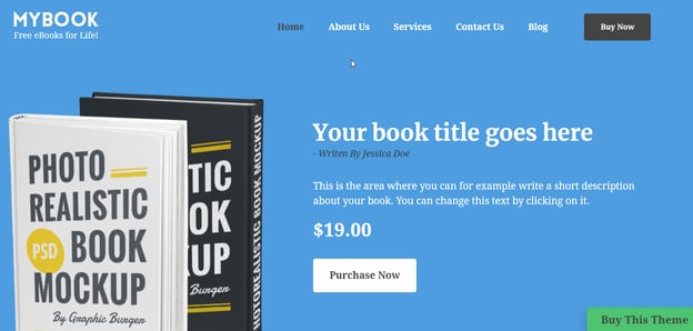  author WordPress theme, mybook