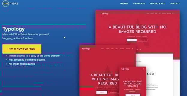 best WordPress themes for authors, typology