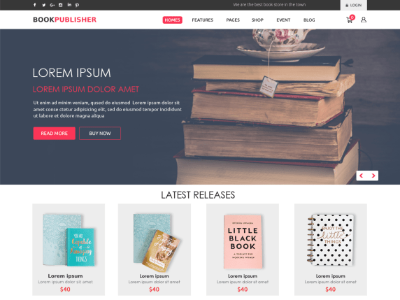  author WordPress themes, book publisher