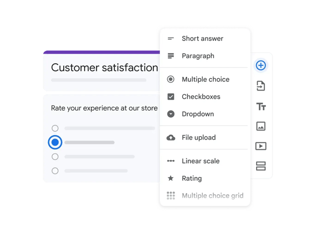Google Forms is a popular consumer event registration tool, available for businesses as part of Google Workspace