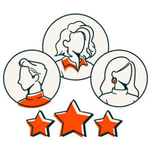 Three customers above three stars.