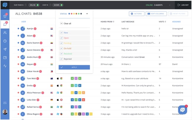 Best live chat software Help Crunch 