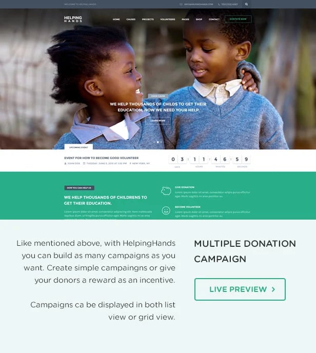 Helping Hands wordpress theme