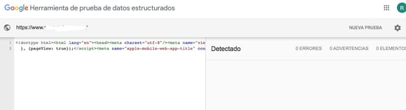 Herramienta de prueba de datos estructurados de Google