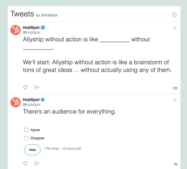 twitter feed for wordpress: preview of a twitter feed embedded in a wordpress post