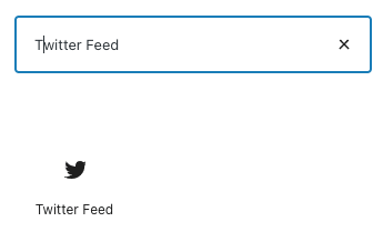 twitter feed for wordpress: the twitter feed gutenberg block