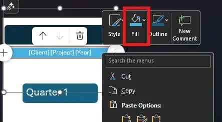 How to Create an Infographic in PowerPoint, Changing the color of SmartArt to create a subheading for a PowerPoint Infographic design