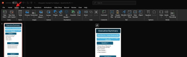 How to Create an Infographic in PowerPoint, Inserting an icon into a PowerPoint infographic