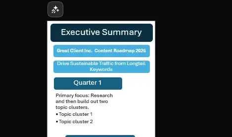 How to Create an Infographic in PowerPoint, What the PowerPoint infographic looks like after changing the font size on a piece of SmartArt