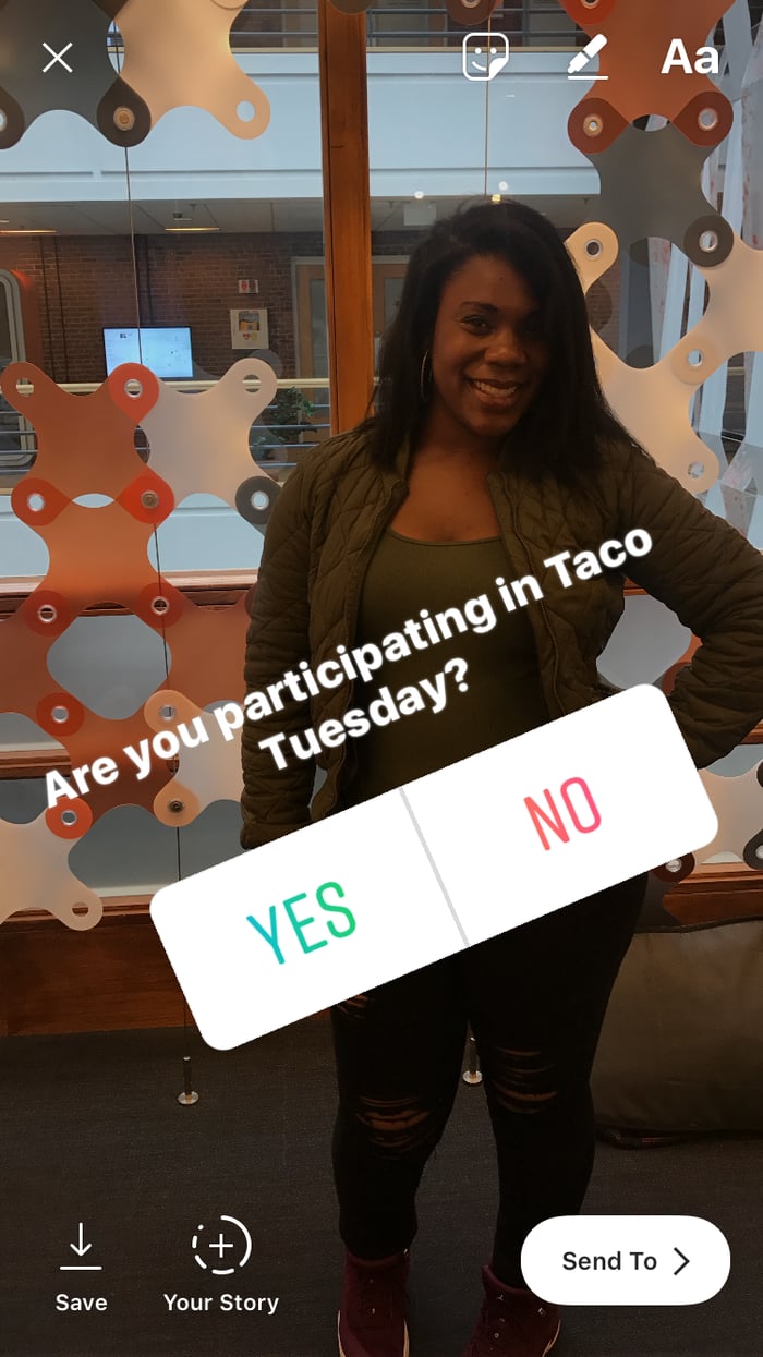 how to create a poll on story
