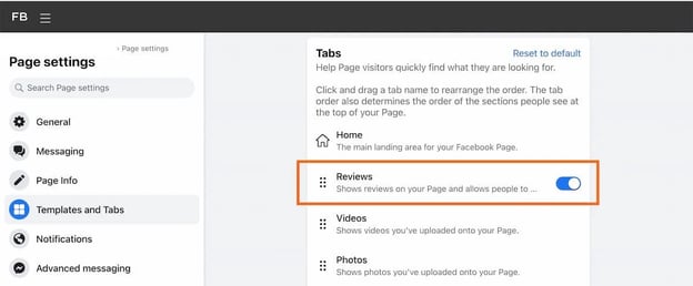 how to disable facebook reviews step #3 continued