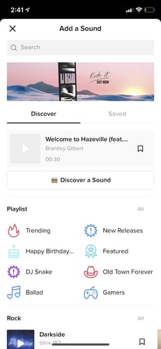 Musik und Soundeffekte TikTok Video hinzufügen