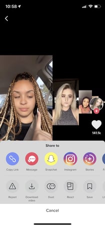 TikTok Duett aufnehmen
