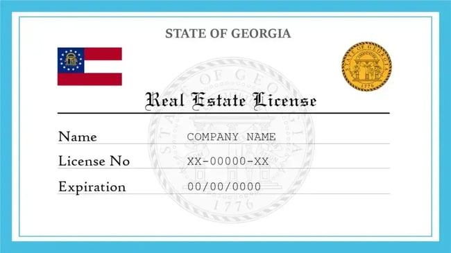 real estate license example