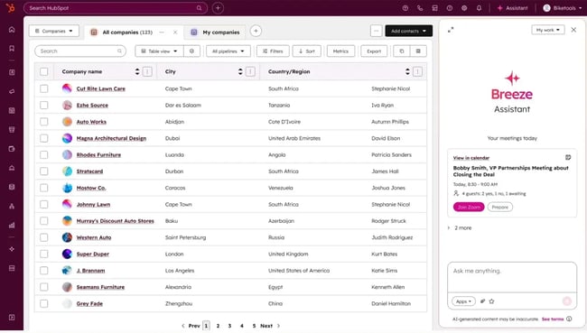 HubSpot Content Assistant interface, Affordable Top AI tools for content writing